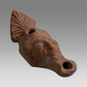 Ancient Roman Terracotta Figural Oil Lamp c.2nd century AD.