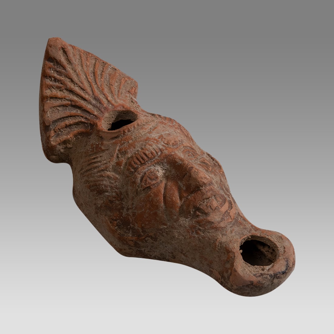 Ancient Roman Terracotta Figural Oil Lamp c.2nd century AD. (1 of 2)