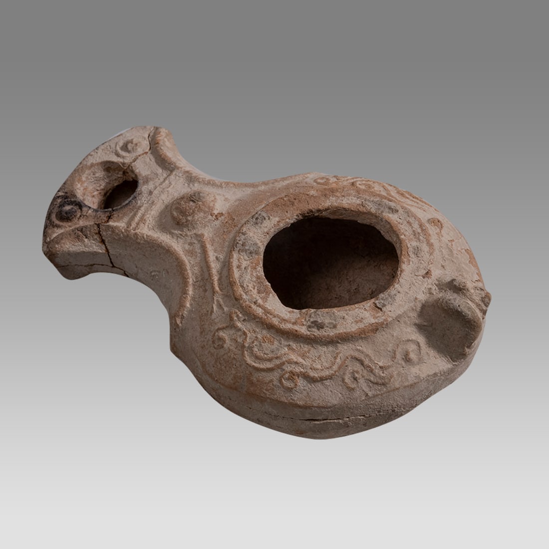 Ancient Herodian Terracotta Oil Lamp Time Of Christ c.50 BC-50 AD. (1 of 2)
