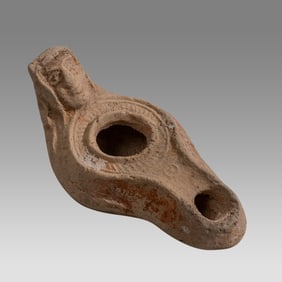 Ancient Holyland Byzantine Terracotta Oil Lamp c.5th century AD.