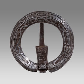 Near Eastern 16th/17th century Cast Iron Lion Head Door Knocker.