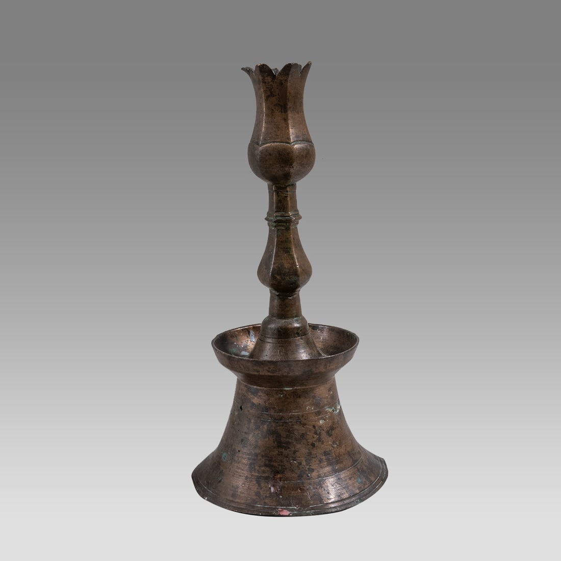 17th century Ottoman Bronze Candlestick. (1 of 2)