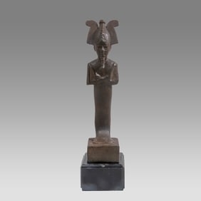 Ancient Egyptian Large Bronze Osiris Figure c.664-30 BCE.