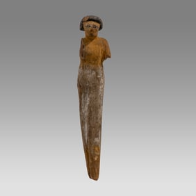 Ancient Egypt, Middle Kingdom, 11th-12th Dynasty. Wooden Striding Figure ca. 2000/2055-1700/1773 BC.