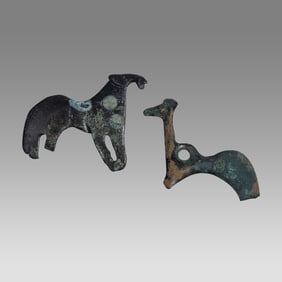Lot of 2 Ancient Greek Bronze Animals c.4th cent BC.