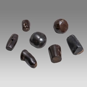 Lot of 7 Ancient Mesopotamian hematite stone Weights c.2000-1000 BC.