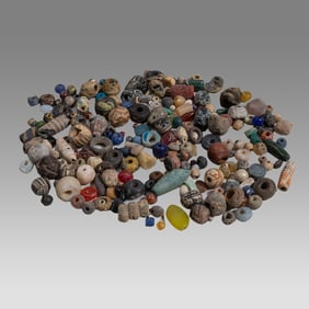 Large Lot of Ancient Phoenician Mosaic Glass Beads c.5th century BC.