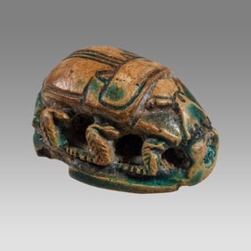 Ancient Egyptian Steatite Stone Scarab, New Kingdom c.1550-1077 BC.
