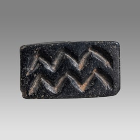Ancient Mesopotamian Early Dynastic Stone Stamp Seal.