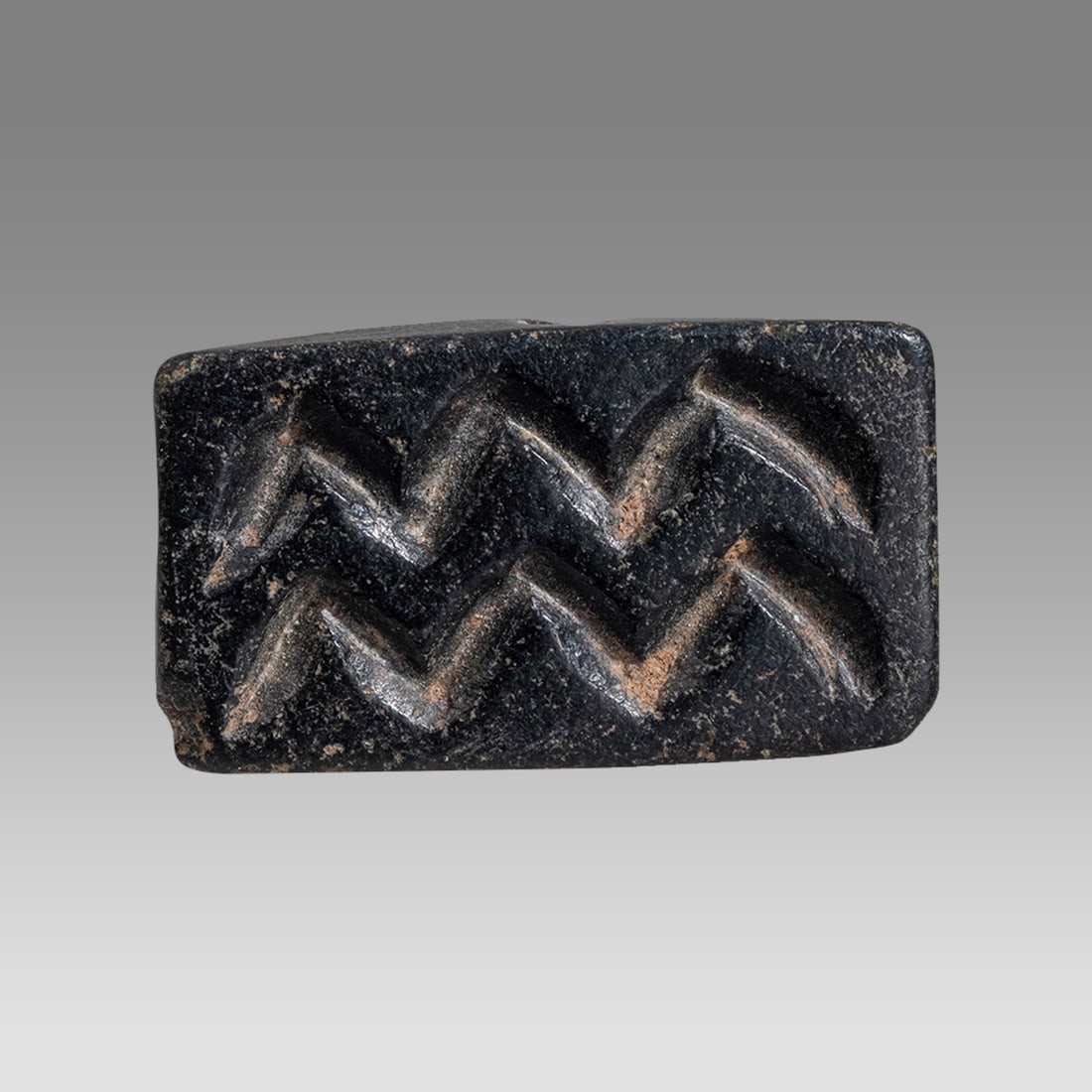 Ancient Mesopotamian Early Dynastic Stone Stamp Seal. (1 of 2)
