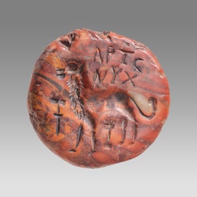 Ancient Mesopotamian Stone Stamp Seal.
