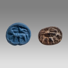 Ancient Mesopotamian Scaraboid Stamp Seal.