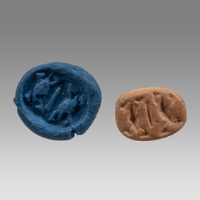 Ancient Mesopotamian Scaraboid Stamp Seal.