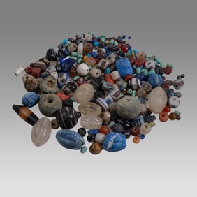 Large Lot of Ancient Roman and Islamic Agate and Glass Loose Beads.