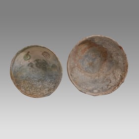 Ancient Byzantine Ceramic Bowls Sea Salvage Ca. 10th Cent. A.D. (2)