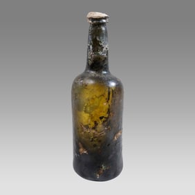 18th century North Sea Shipwreck Whisky Bottle.