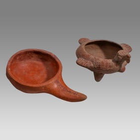 Lot of 2 Ancient Pre Columbian Pottery Vessels c.400-600 AD.