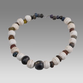Ancient Islamic Glass Bead Necklace c.8th century AD.