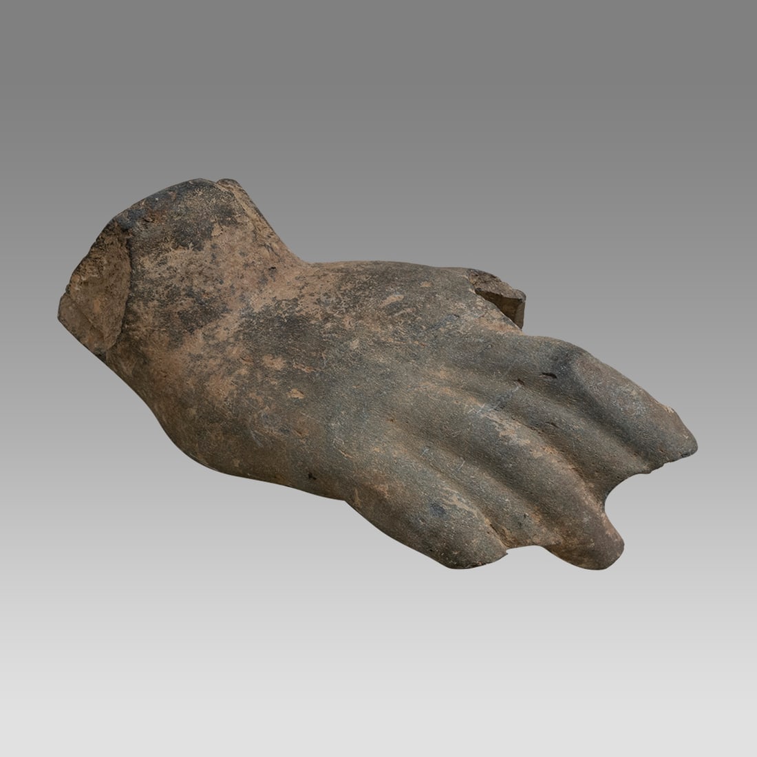 Ancient Gandharan Schist Stone Hand c.2nd century AD. (1 of 3)