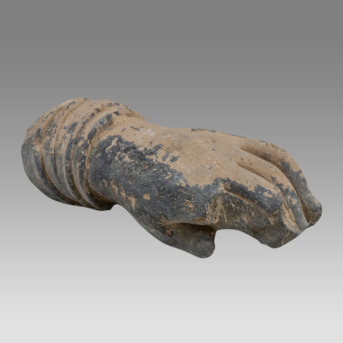 Ancient Gandharan Schist Stone Hand c.2nd century AD. (1 of 2)