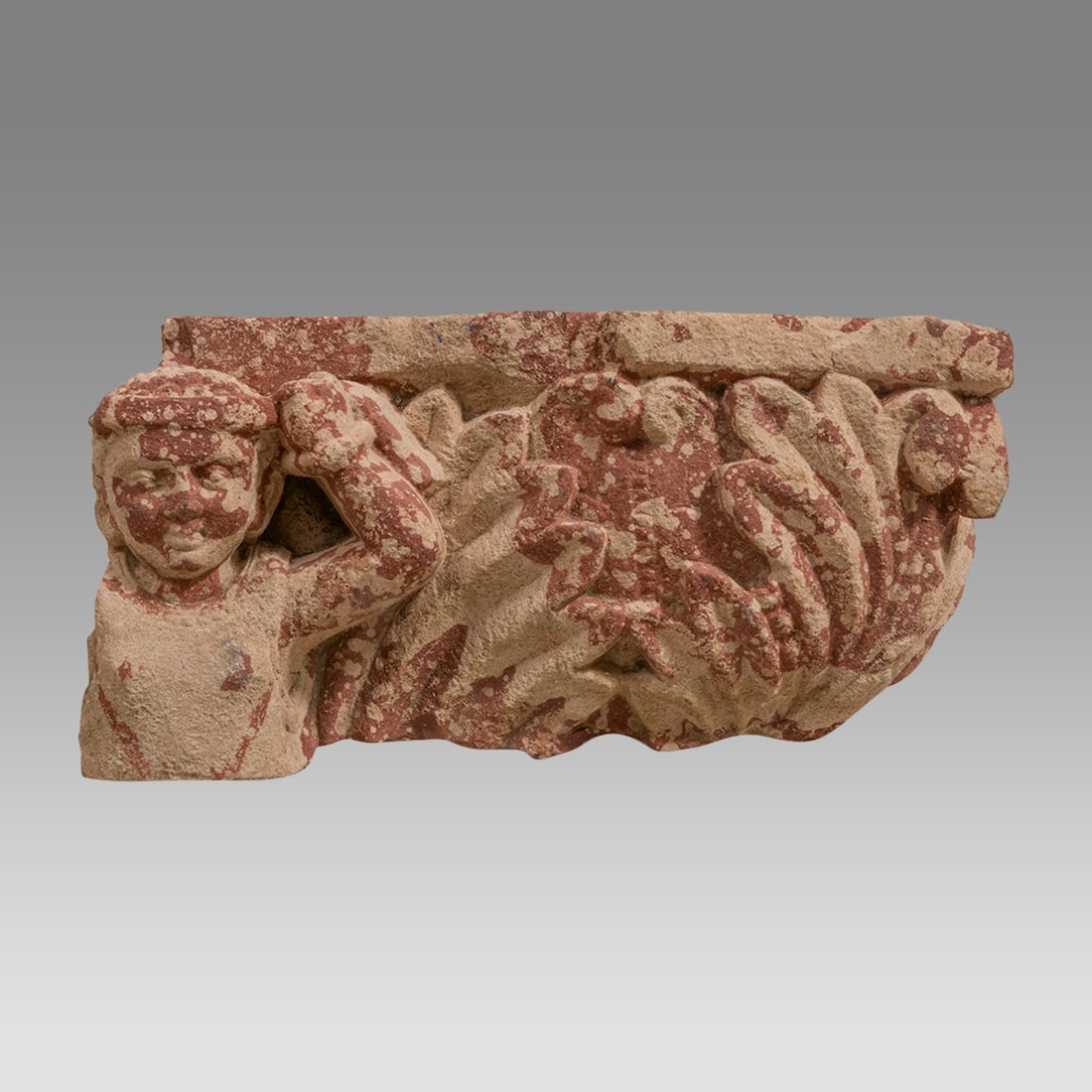 Ancient India Kushan Sandstone Panel c.9th century AD. (1 of 2)