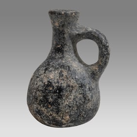 Iron Age Terra Cottta Black Burnished Juglet – ca. 1200 BC – 900 BC.