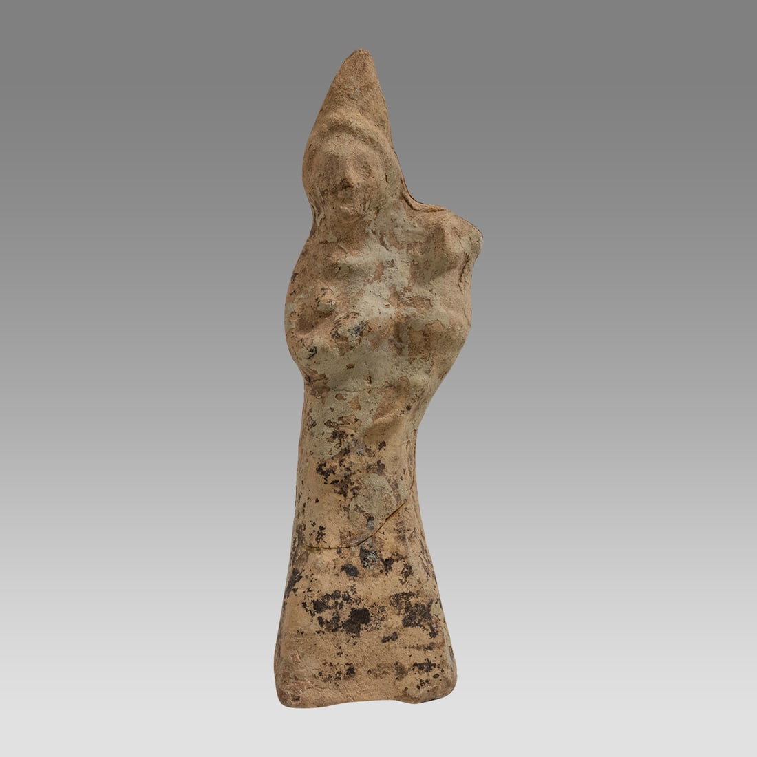 Phoenician Terra Cotta Mother Goddess holding child on hip – Date ca. 7th to 6th cent BC (1 of 3)
