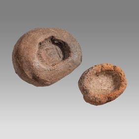 Two Egyptian Scarab / Amulet molds – Terra Cotta