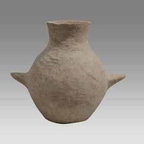 Very large Early Bronze Age Ledge-handled Storage Vessel – Terra Cotta – ca. 2250 – 3000 BC