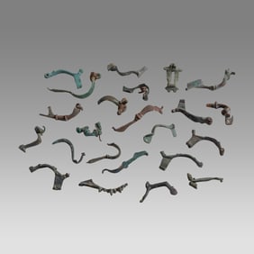 Lot of 23 Partial Bronze Fibulas, Roman c.1st to 4th centuries AD.
