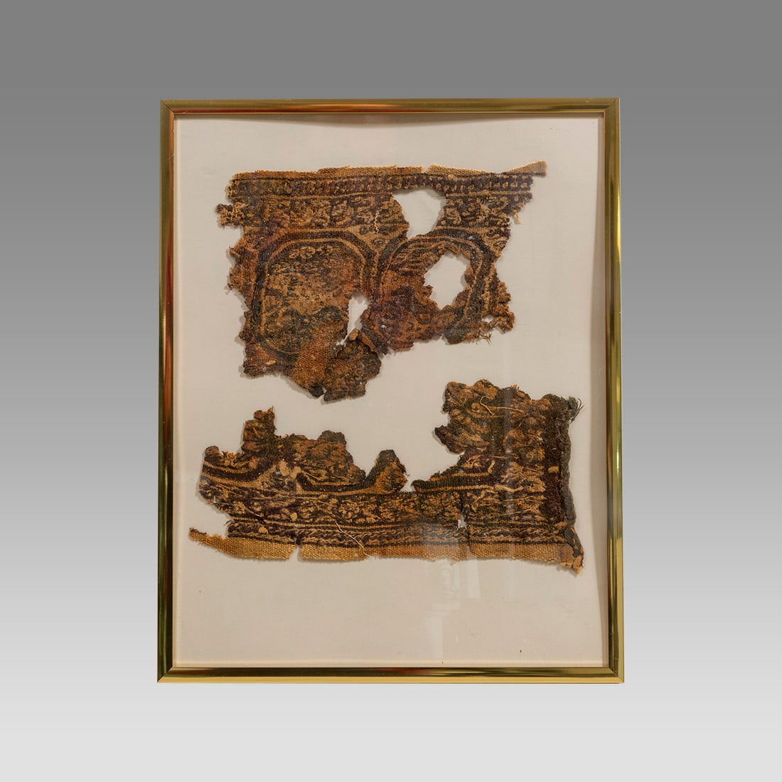 2 Coptic Egypt Textile Border Fragments c.5th – 6th centuries AD. (1 of 1)