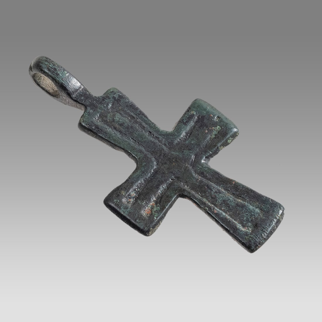 Byzantine Bronze Cross with Suspension Loop – 6th – 9th centuries AD (1 of 1)