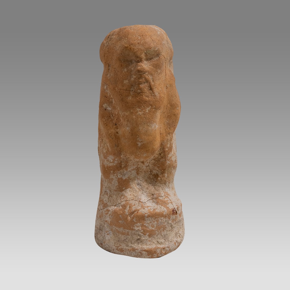 Ancient Roman Egyptian Hollow Terra Cotta god Bes statue c.2nd century AD. (1 of 3)