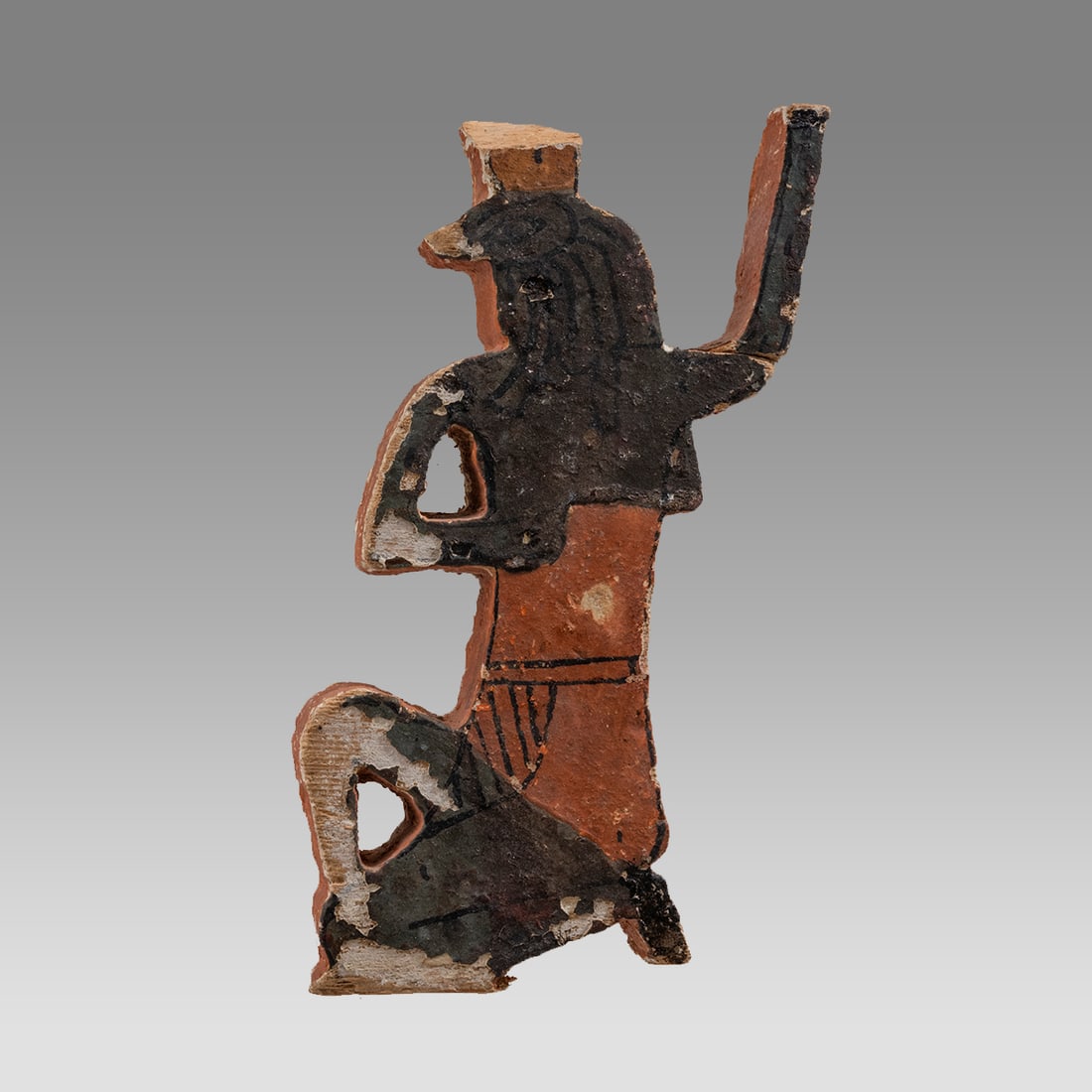 Ancient Egyptian Wood Figure Of god Thoth Late Period c.600-30 BC. (1 of 2)