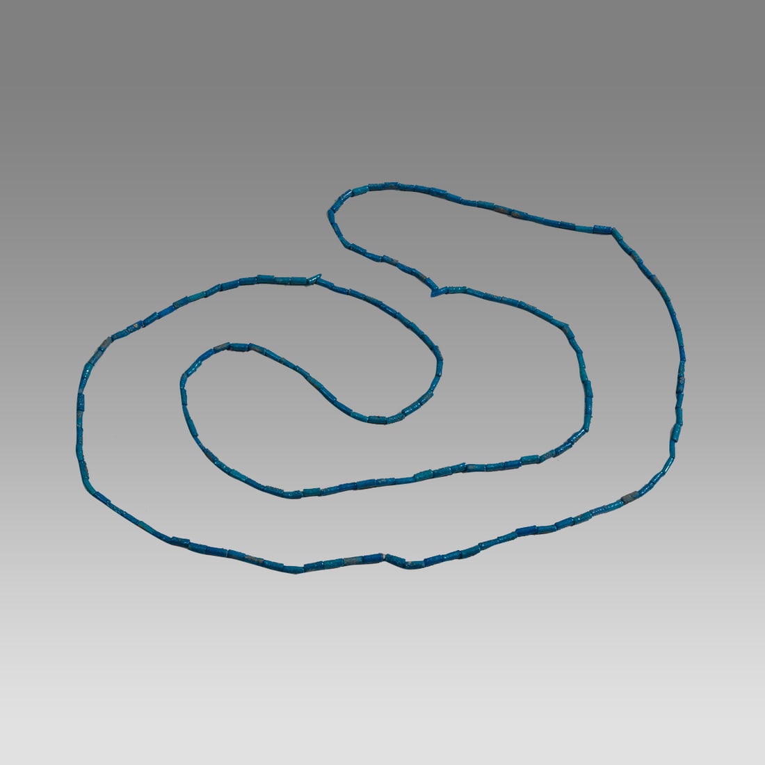 Ancient Egyptian Blue Faience Bead Necklace Late Period c.600-30 BC. (1 of 1)