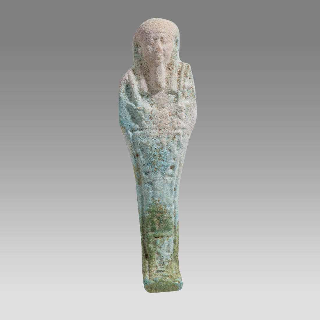 Ancient Egyptian Faience Ushabti. Egypt, XXVI Dynasty, 664-525 BC. (1 of 2)