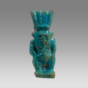 Ancient Egyptian Faience Amulet Of Bes LATE PERIOD CIRCA 664-332 B.C.
