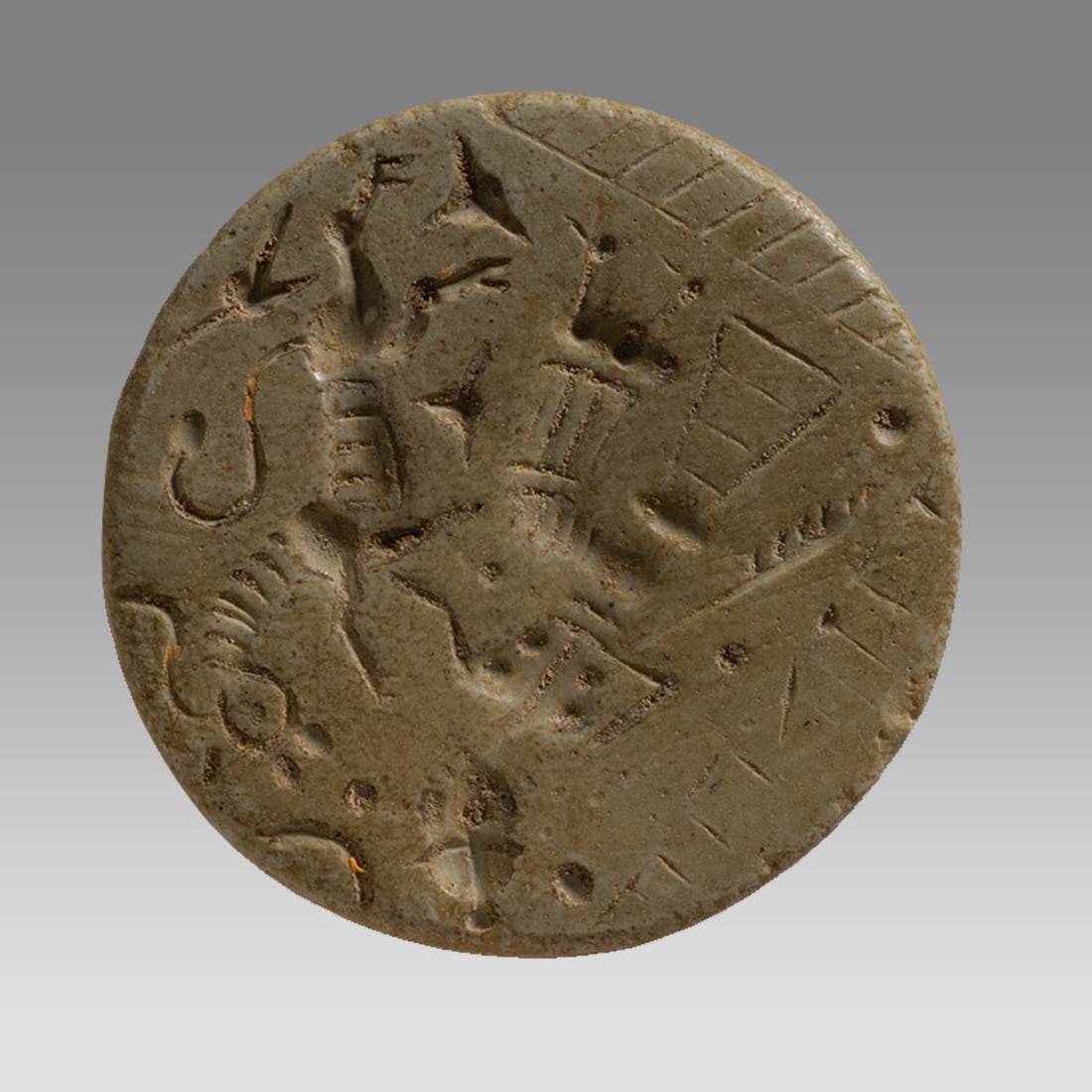 Ancient Mesopotamian Pre Dynastic Stamp Seal. (1 of 2)