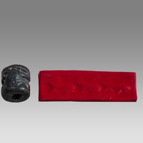 Ancient Mesopotamian Stone Cylinder Seal Seal.