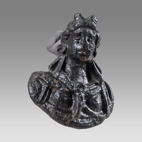 Ancient Roman, Bronze Bust of Female goddess c.2nd-4th century AD.