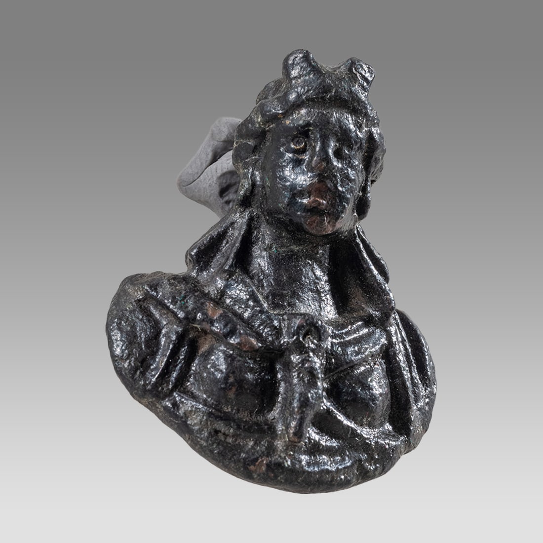 Ancient Roman, Bronze Bust of Female goddess c.2nd-4th century AD. (1 of 1)