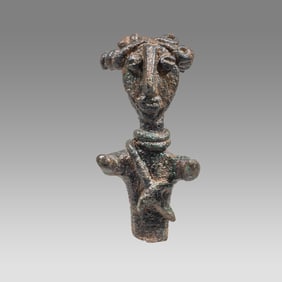 Ancient Mesopotamian Bronze Idol.