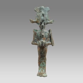 Ancient Egyptian Bronze Figure Of Osiris Late Period c.634-330 BC.