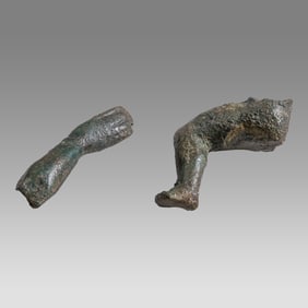 Ancient Roman, Bronze Leg, Hand c.2nd-4th century AD. (2)