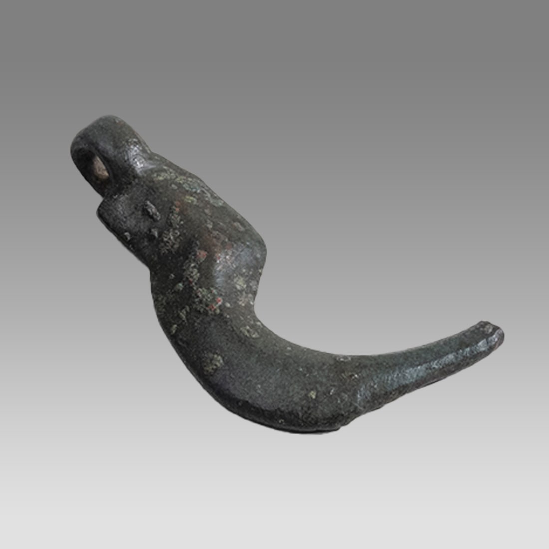 Ancient Roman, Bronze Miniature Strigil Amulet c.2nd-4th century AD. (1 of 1)