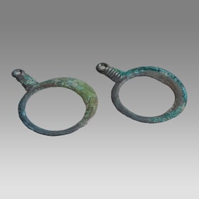 Ancient Europe Bronze Age Bronze Ring Ornaments c.1200-900 BC.(2)