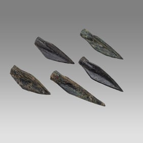 Lot of 5 Ancient Roman Bronze Arrow Heads c.1st-2nd century AD.