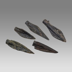 Lot of 5 Ancient Roman Bronze Arrow Heads c.1st-2nd century AD.