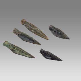 Lot of 5 Ancient Roman Bronze Arrow Heads c.1st-2nd century AD.