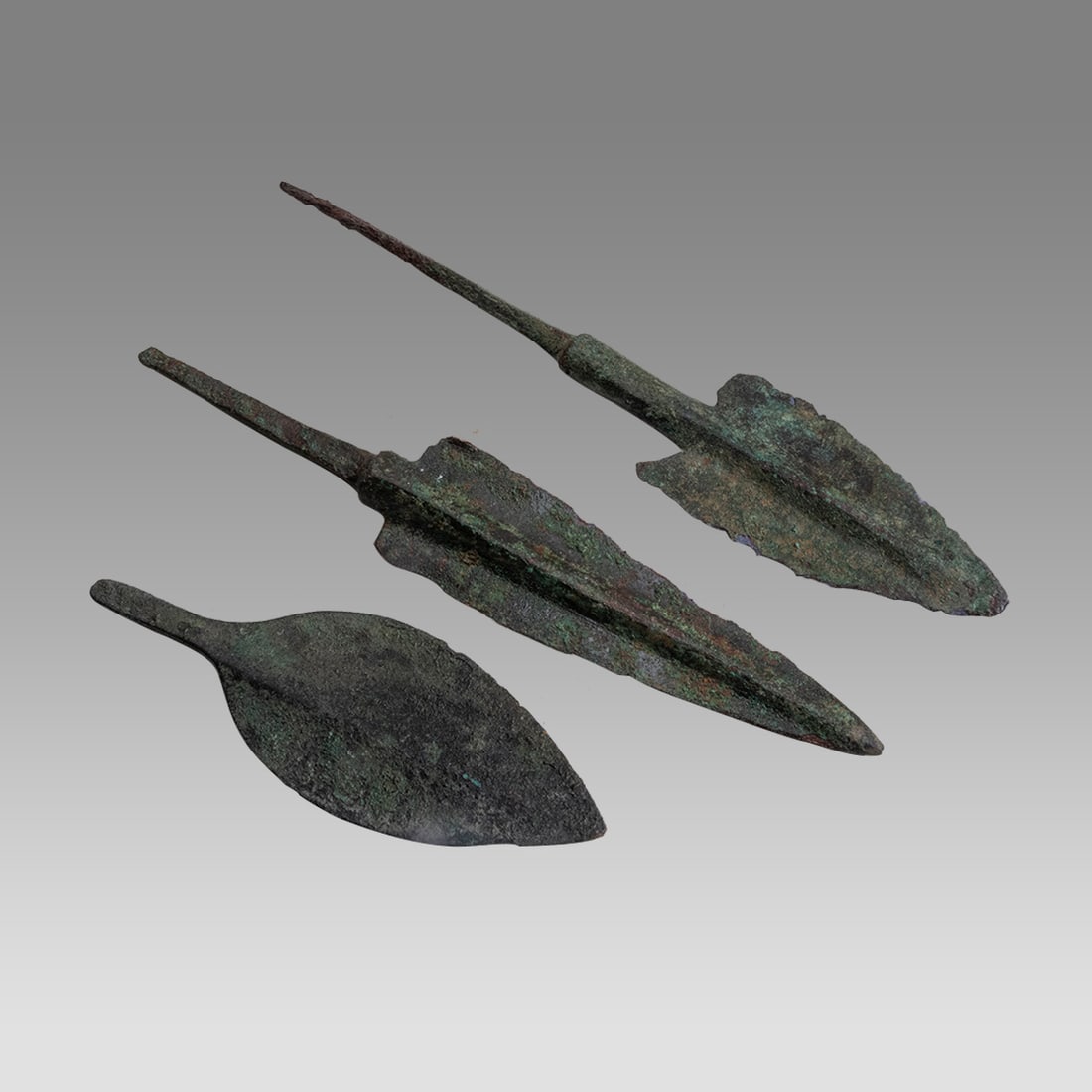 Lot of 3 Ancient Luristan Bronze Spear Points c.1000 BC. (1 of 1)